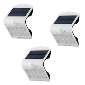 Kit 3 Arandelas Solar Integrada Asi 220 para Parede Externa Luz Branca Intelbras
