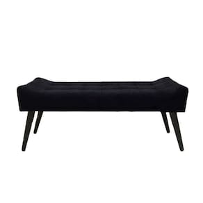 Recamier Roma Capitonê Em Suede - Preto - Cor: Preto