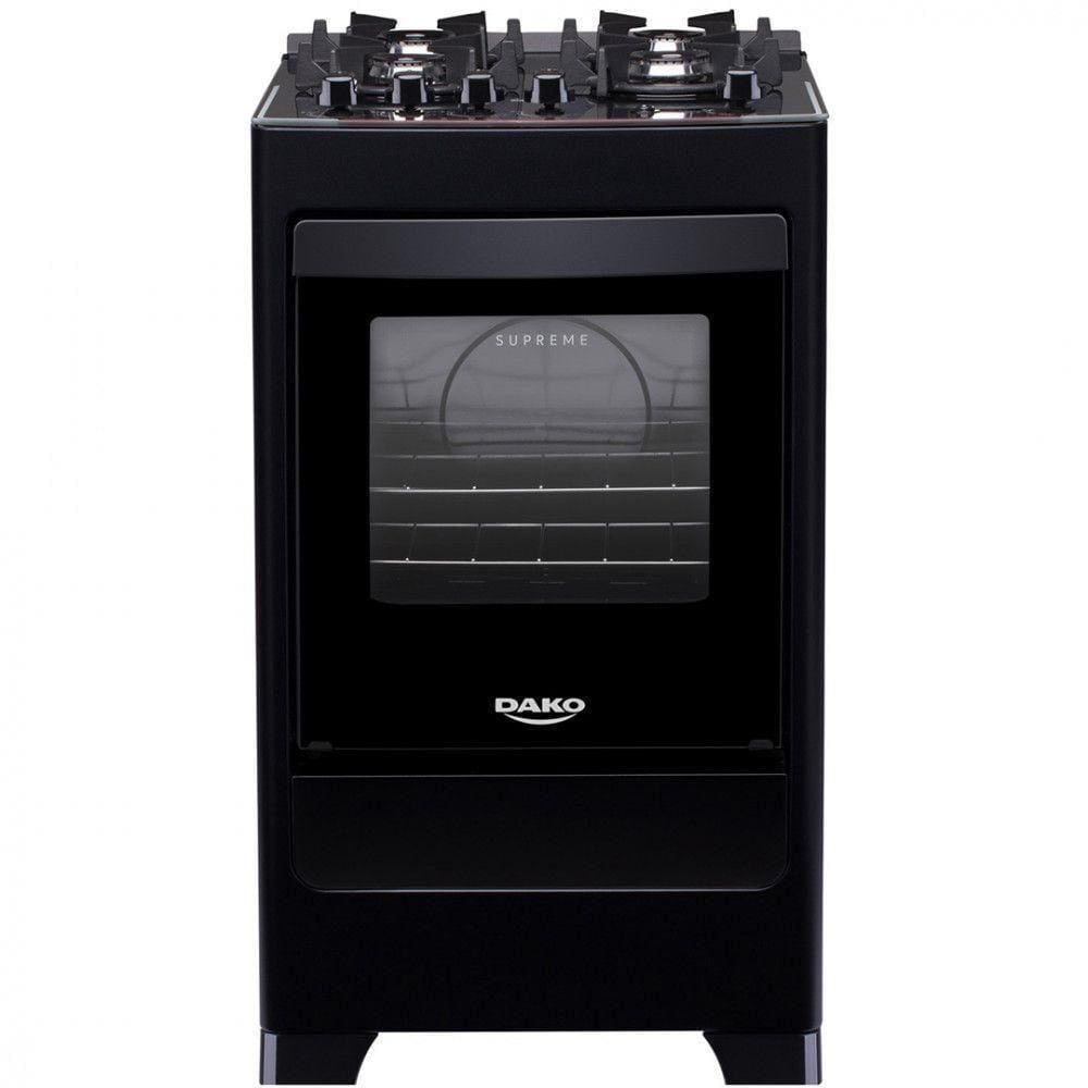 Fogao Dako Supreme Glass 4 Bocas Preto Bvolt
