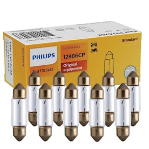 10 Lâmpada Philips Torpedo C10w10,5x43 10w 12v 43mm Sv8,5