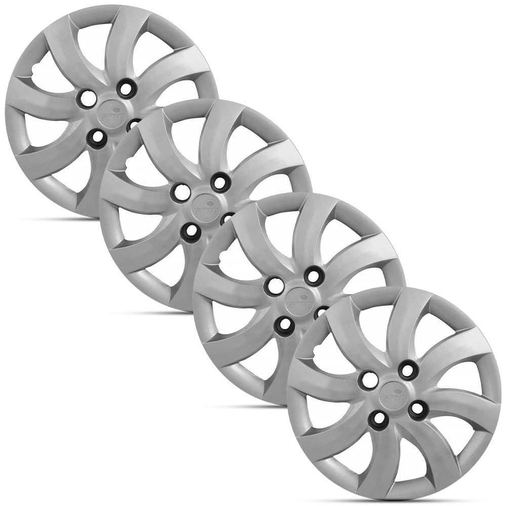 Jogo 4 Calota Modelo Original Palio Attractive Aro 14 Grid