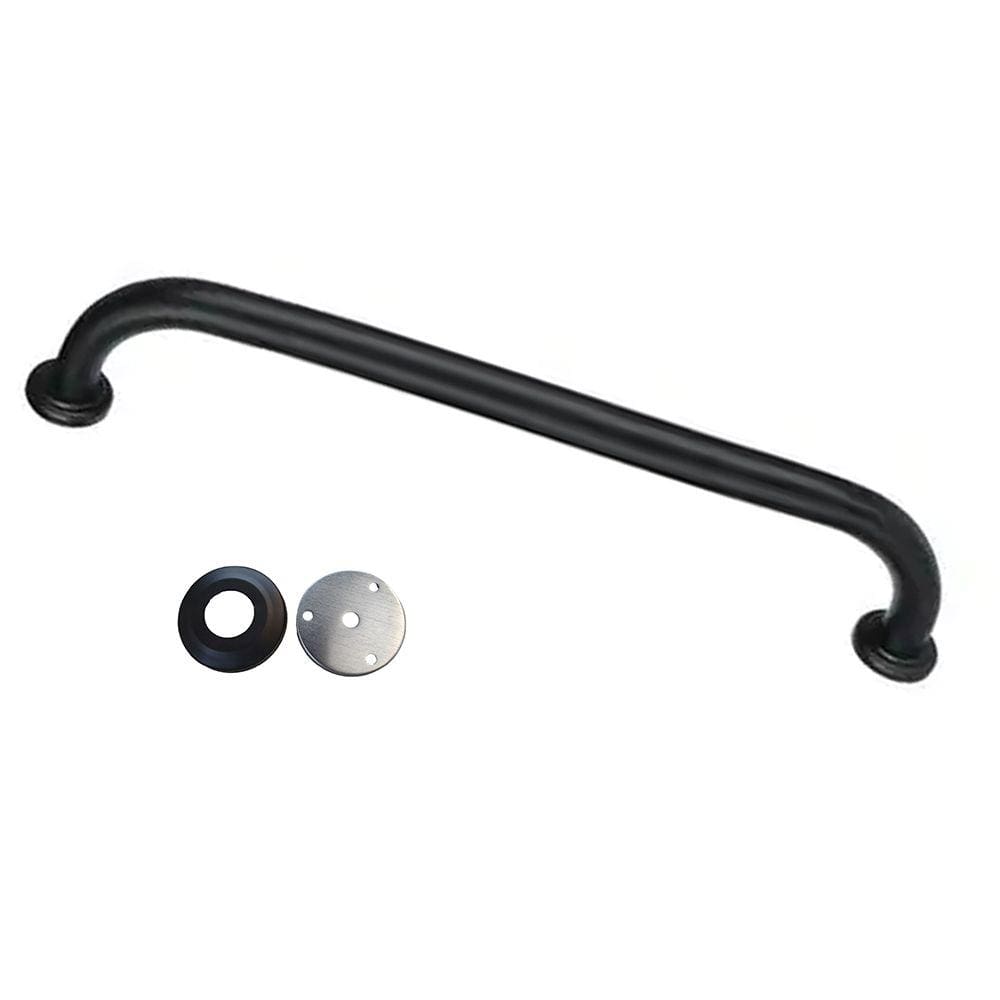 Alça Barra de Apoio 70cm Preto Inox Idoso Cadeirante Gestante Segurança Corrimao Banheiro Box Resistente Acessibilidade