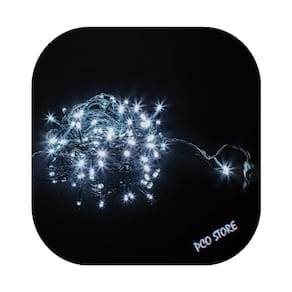 Cordão Pisca 100 Led Fixo Branco Frio Fio Verde 10m C/emenda Decor Natal 220v