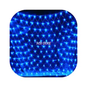 Pisca Rede 320 Led 2,5m x 2,0m 8 Funções Azul Decor Natal 110V