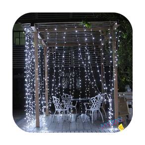 Cortina 500 Led Prova D´água 3,0m x 2,5m Fixo Branco Frio Decor Festa Casa Natal Bivolts
