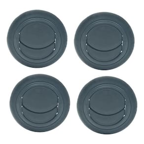 4pcs Difusor Ar Condicionado Universal 60mm Com Anel - Preto