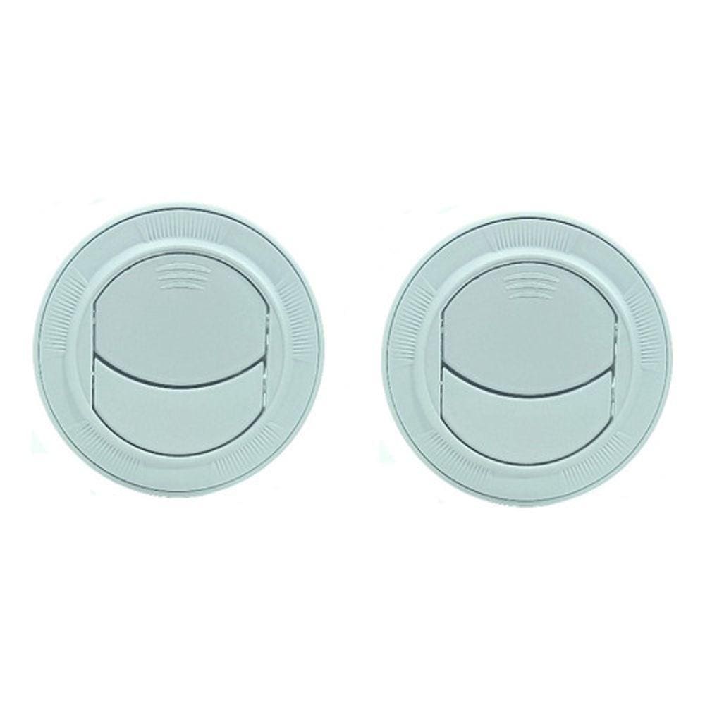 2pcs Difusor Ar Condicionado Universal 77mm Com Anel - Cinza