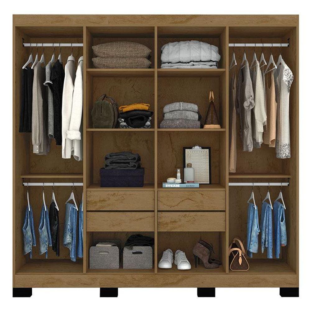 Guarda Roupa Casal Ambiente Barcelona Freijó | Casas Bahia