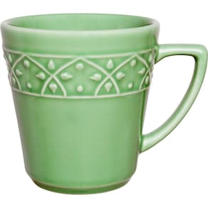 Kit 4 Canecas Verde Mendi Sálvia Oxford® Cerâmica 360ml