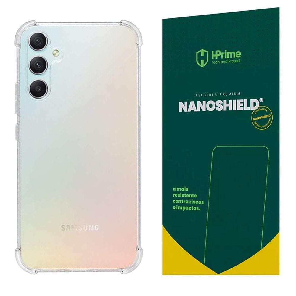 Kit Capa Para Galaxy A34 5g Anti Impacto + Película Hprime