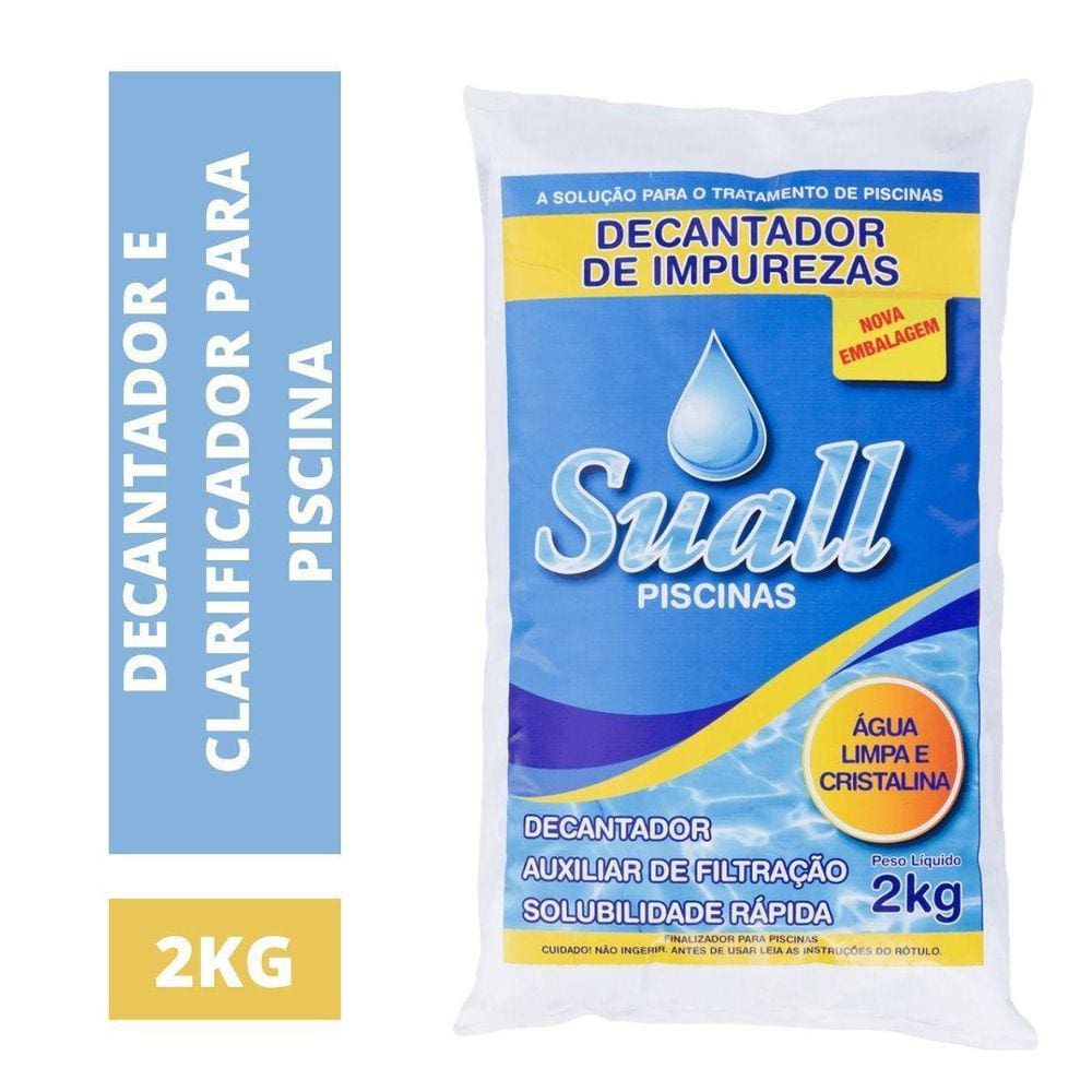 Sulfato Alumínio Decantador Clarificante Piscinas Suall 2Kg