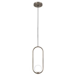 Pendente Teto Luminária Arco Globo Vidro Cabeceira Bronze