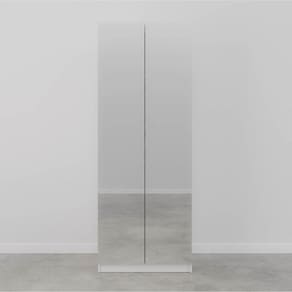 Guarda Roupa Hera com Espelho 2 Portas com Cabideiro e 2 Gavetas CabeCasa MadeiraMadeira Louro/Branco Geada/Cinza