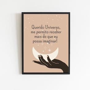 Quadro Querido Universo Me Permito Receber 24X18Cm