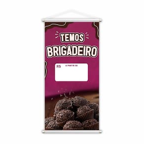 Banner Brigadeiro Doce Chocolate Confeitaria Lona Grande