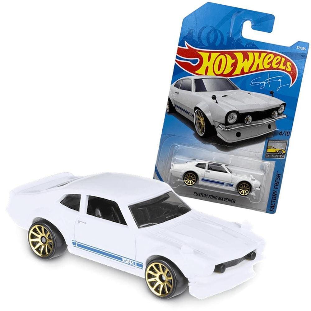 Carrinho Hotwheels Custom Ford Maverick Branco Factory Fresh