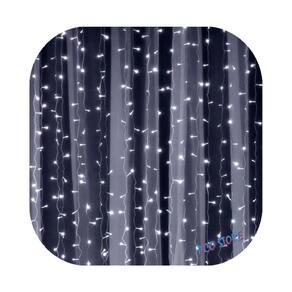Cortina 500 Led 3,0m x 2,5m Fixo Branco Frio Decor Festa Casa Natal 220V