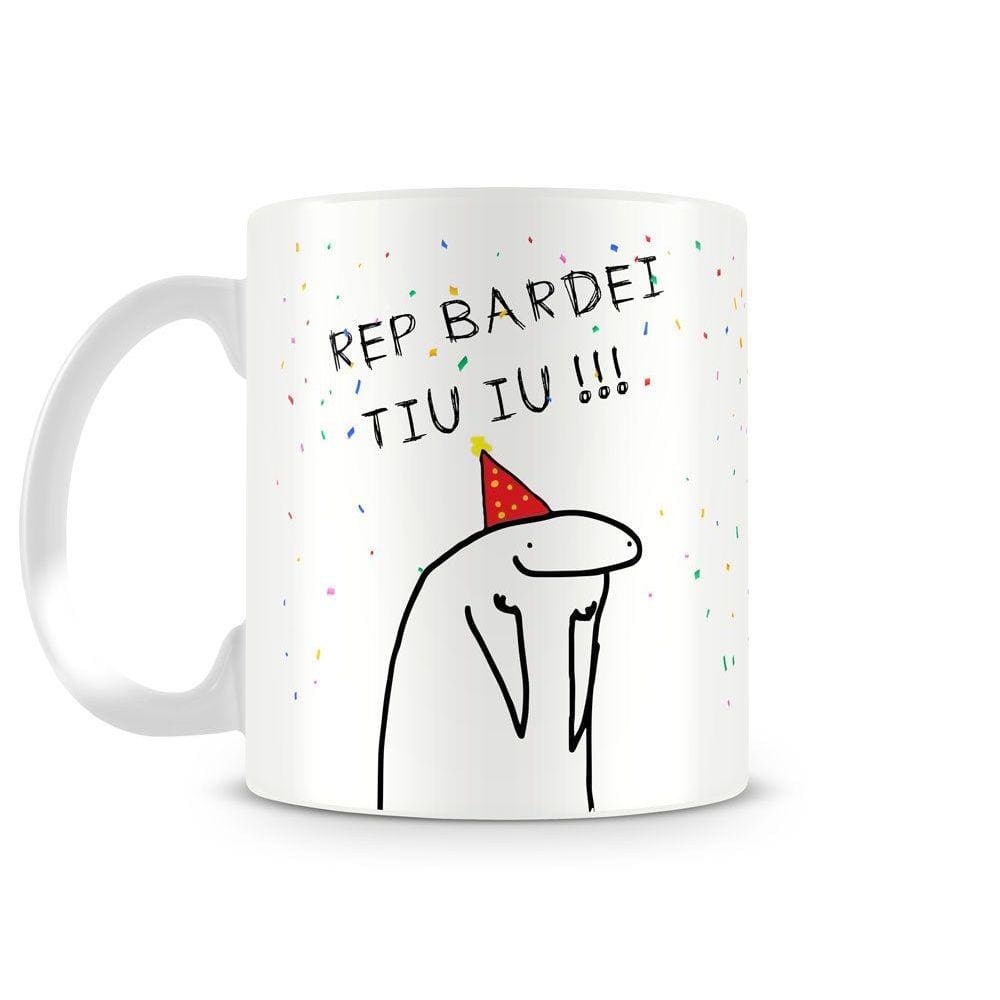 Caneca meme flork aniversário rep bardei