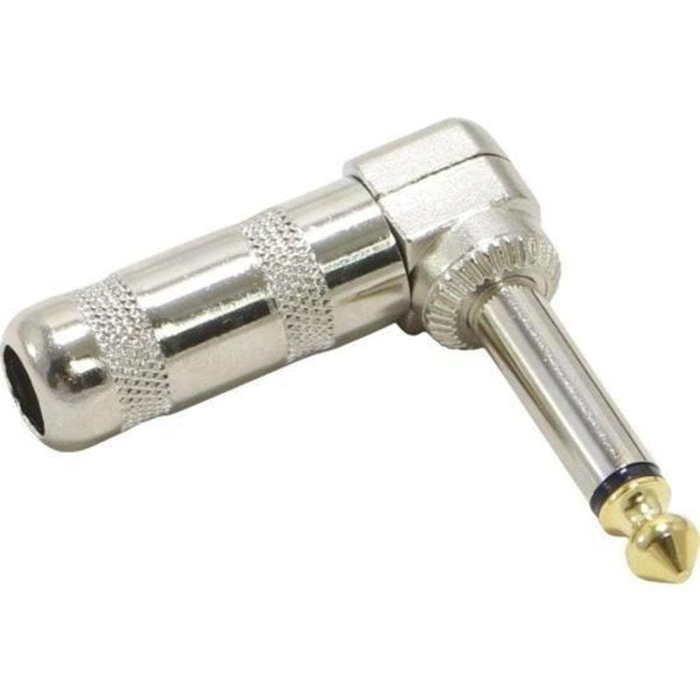 Conector P10 M  90 Mono Gold Datalink - Pct / 10