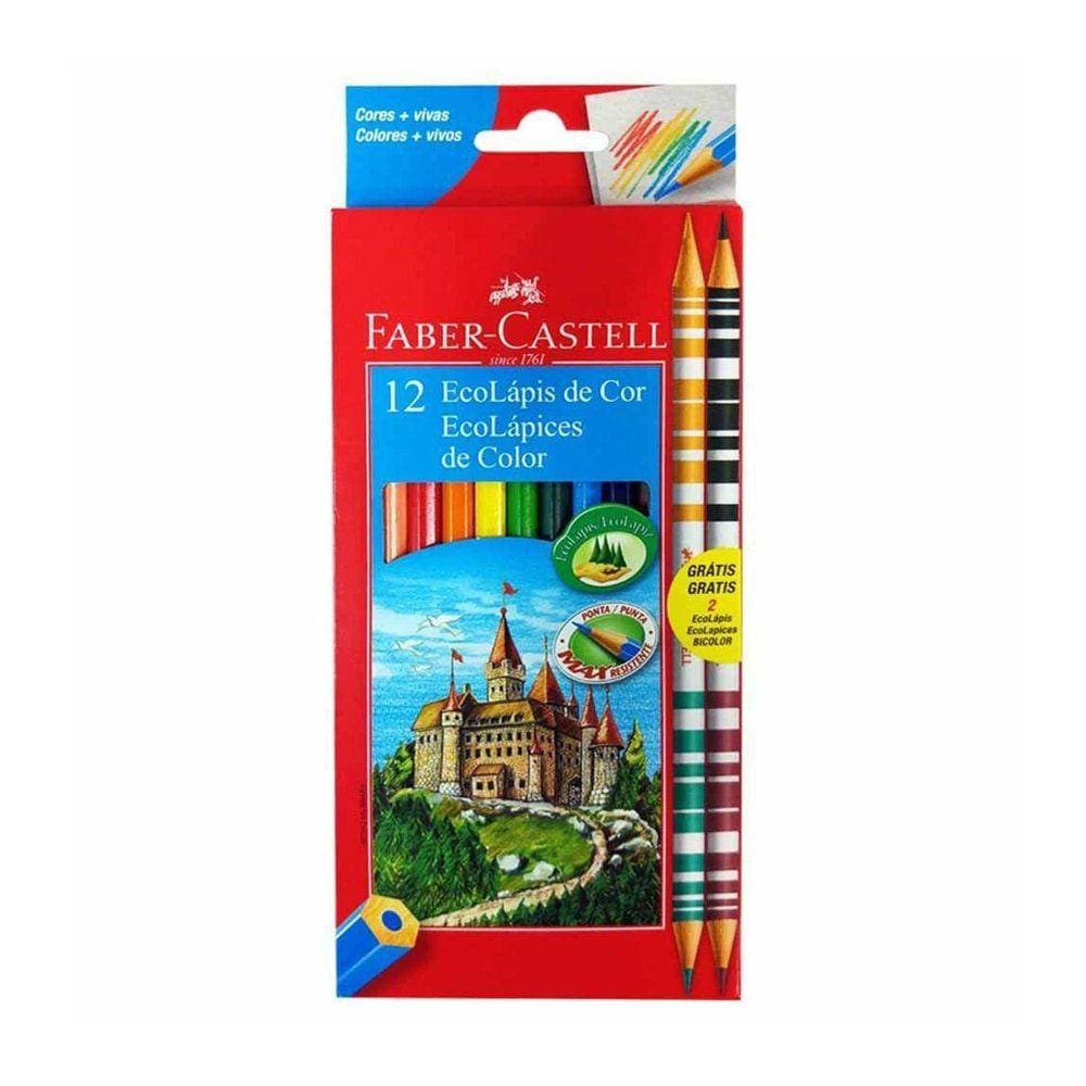 Lápis De Cor Faber-Casstell - 10 EcoLápis + 2 EcoLápis Bicolor