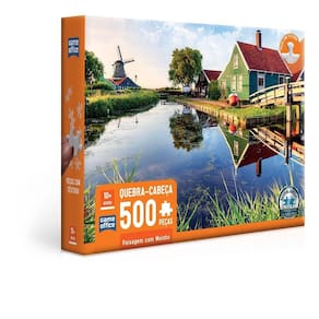 Quebra Cabeça Paisagem com Moinho 500 Peças - Toyster