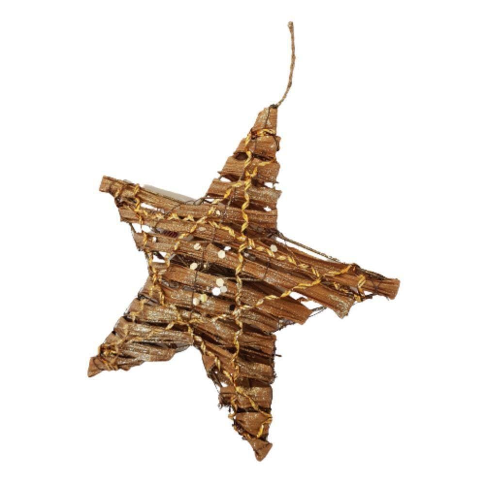 Estrela Aramada De Natal Pendurar 30cm