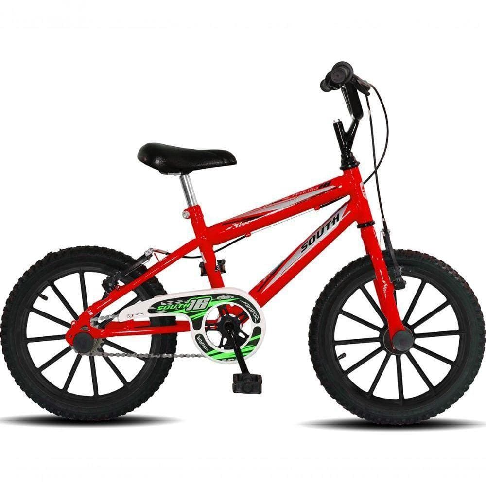 Bicicleta Aro 16 Infantil South Ferinha Para Meninos - Vermelho Vermelho