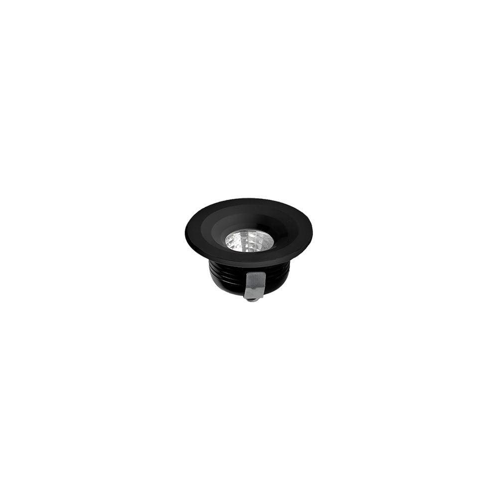 Spot de Embutir para Móvel Nordecor Elysa Redondo Led 1W BivoltPreto 3000K Luz Amarela