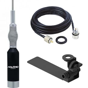Antena Px Inox 1,23m B-2080 Suporte Carroceria Caminhonete Cabo Conectores 3,5m