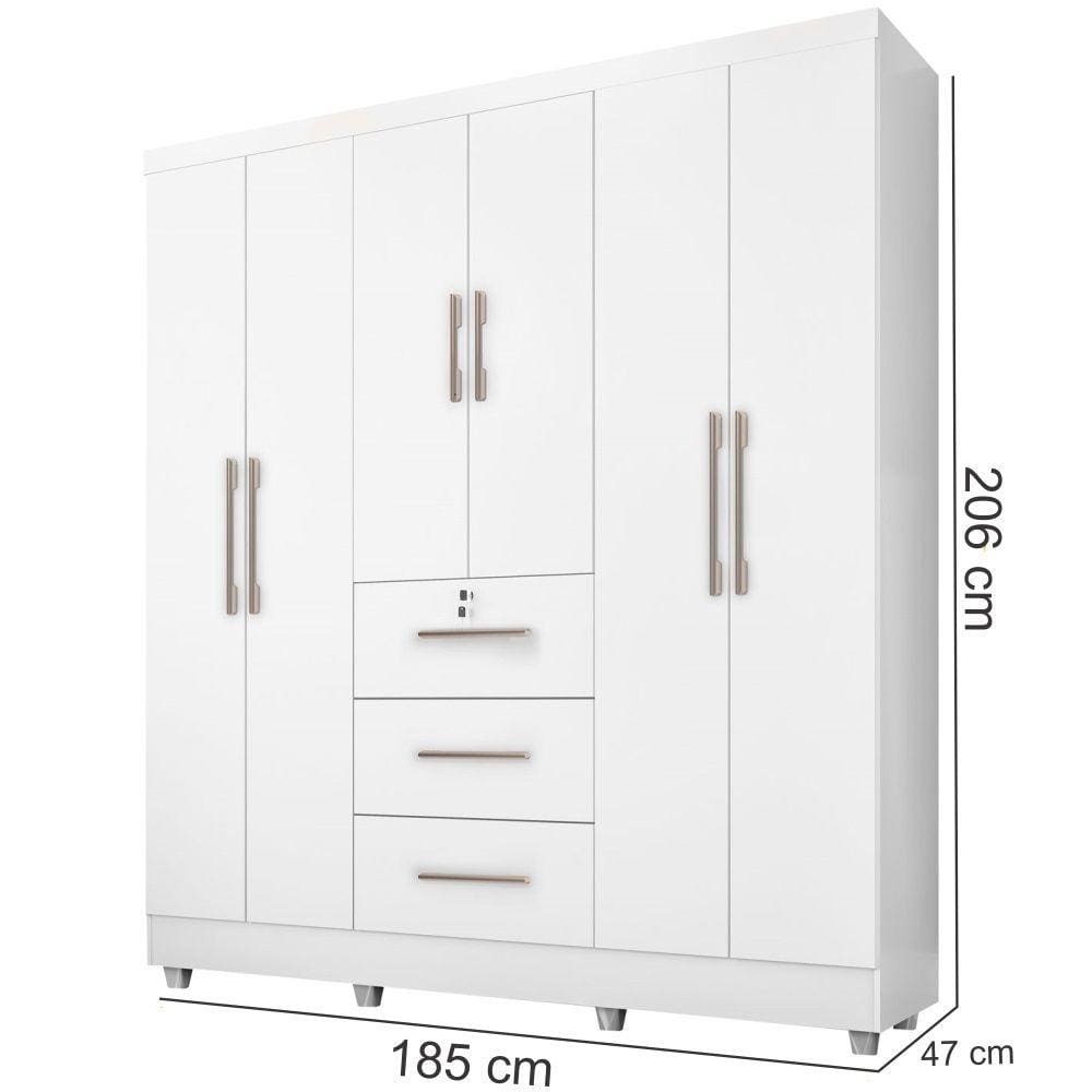 Guarda Roupa Roupeiro de Casal J&A Móveis | Casas Bahia