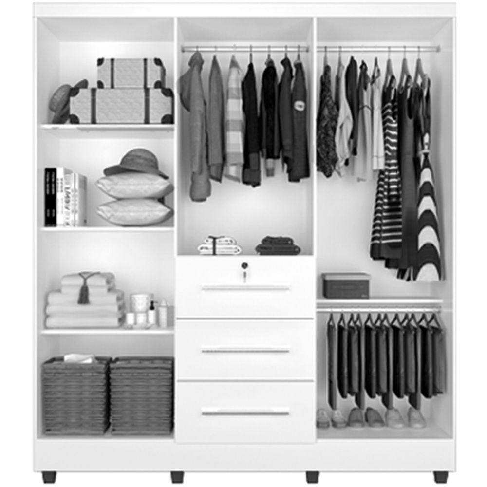 Guarda Roupa Roupeiro de Casal J&A Móveis | Casas Bahia
