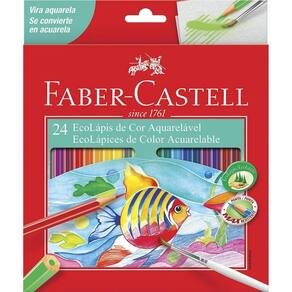 Lápis de Cor Faber-Castell EcoLápis Aquarelável Com 24 Cores