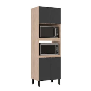 paneleiro duplo forno firenze 4 pt avena e grafito