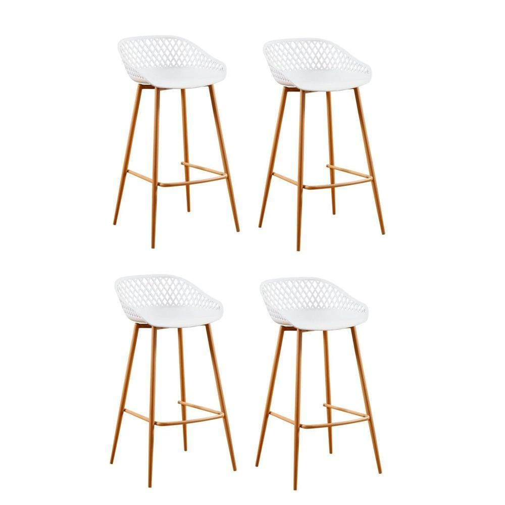 Conjunto 4 Banquetas Clarice Rivatti Branco