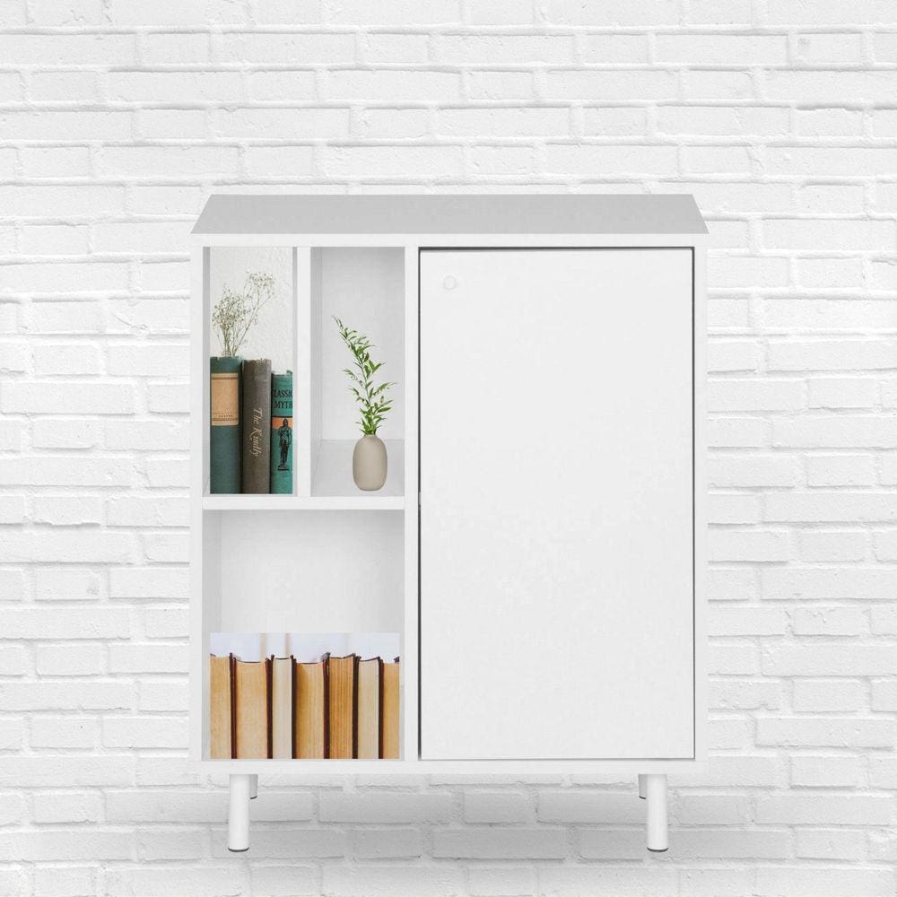 Armário Baixo Para Escritório Colab Branco