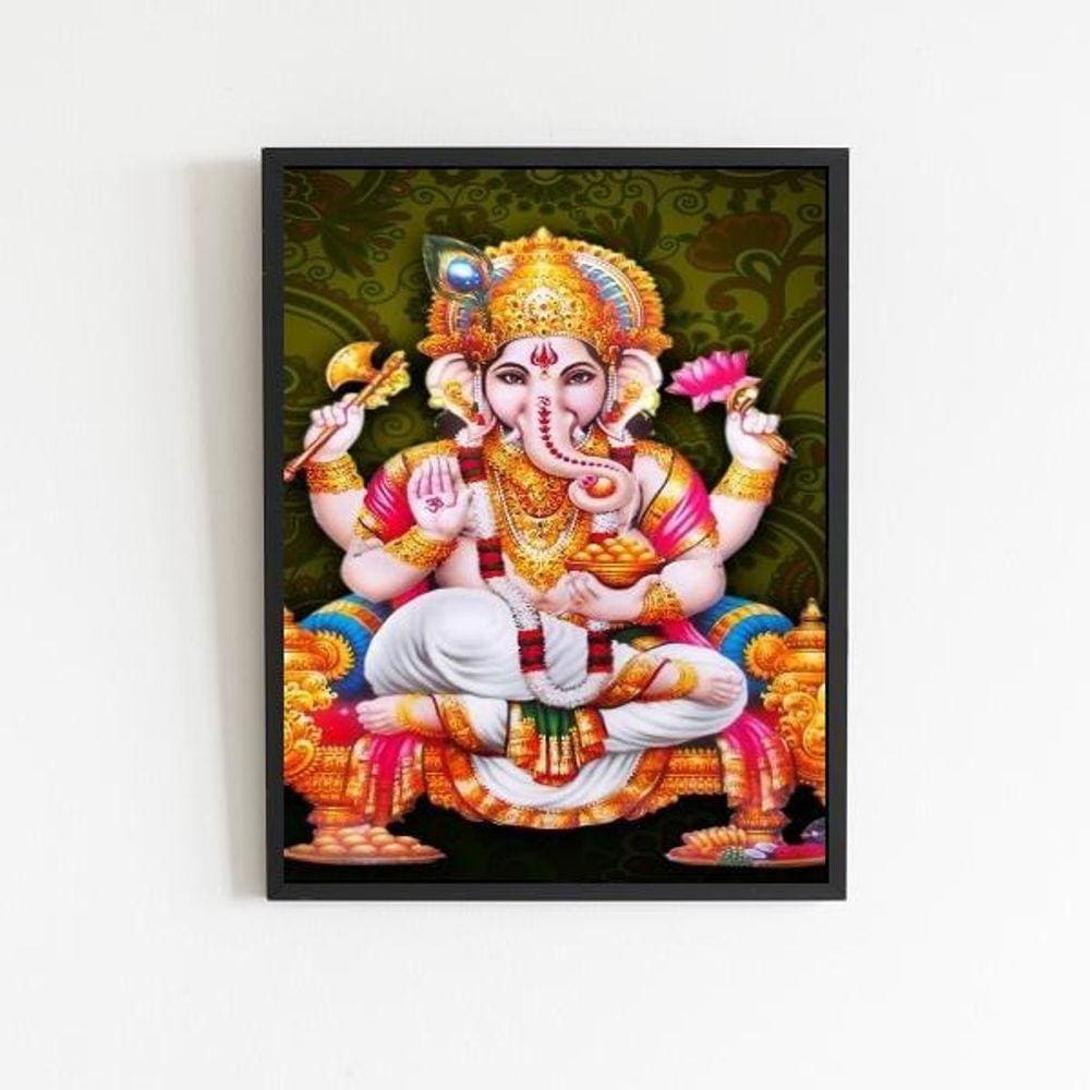 Quadro Decorativo Lord Ganesha 24X18Cm