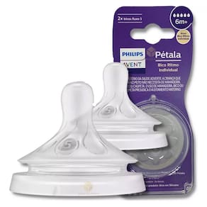 Bico Para Mamadeira Pétala 3.0 Fluxo 5 +6m c/2 Philips Avent