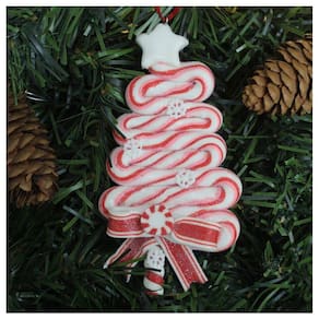 Kit 4 Enfeite Pendente Para Árvore De Natal Pinheirinho 13,5cm