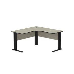 Mesa para Escritório em L ETP 1313 Maxxi Nogueira Casa Blanca/Preto