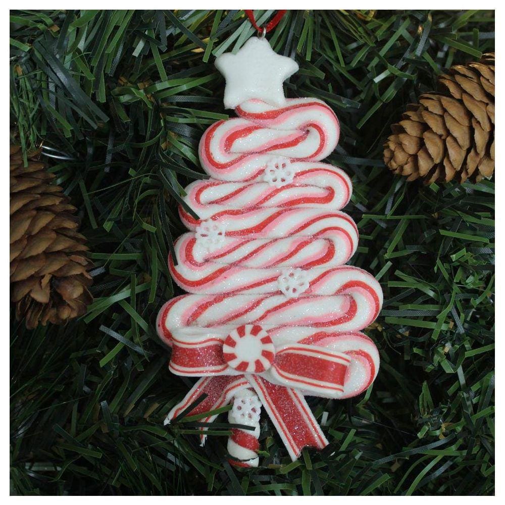 Kit 8 Enfeite Pendente Para Árvore De Natal Pinheirinho 13,5cm