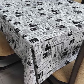 Toalha De Mesa Térmica Impermeável 1,50M X 3,00M Para Mesa 8 A 10 Cadeiras - Jornal