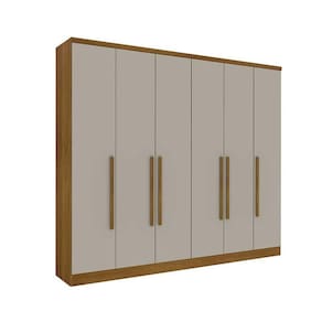 Guarda Roupa Casal 6 Portas 4 Gavetas Veneza Tcil Móveis Cinamomo/Off White