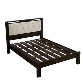 Cama De Casal Alaska Mocaccino/Bege – Carmolar Móveis