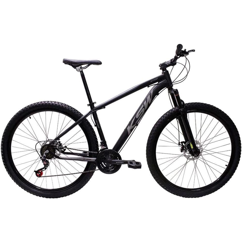 Bicicleta Aro 29 Ksw Xlt 24v Freio A Disco Suspensão Mountain Bike Alumínio - Preto\Prata
