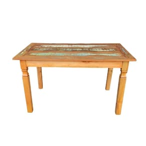 Mesa Em Madeira 160 X 80 Com Tinta Pátina Em Demolição Sudeste Rústico
