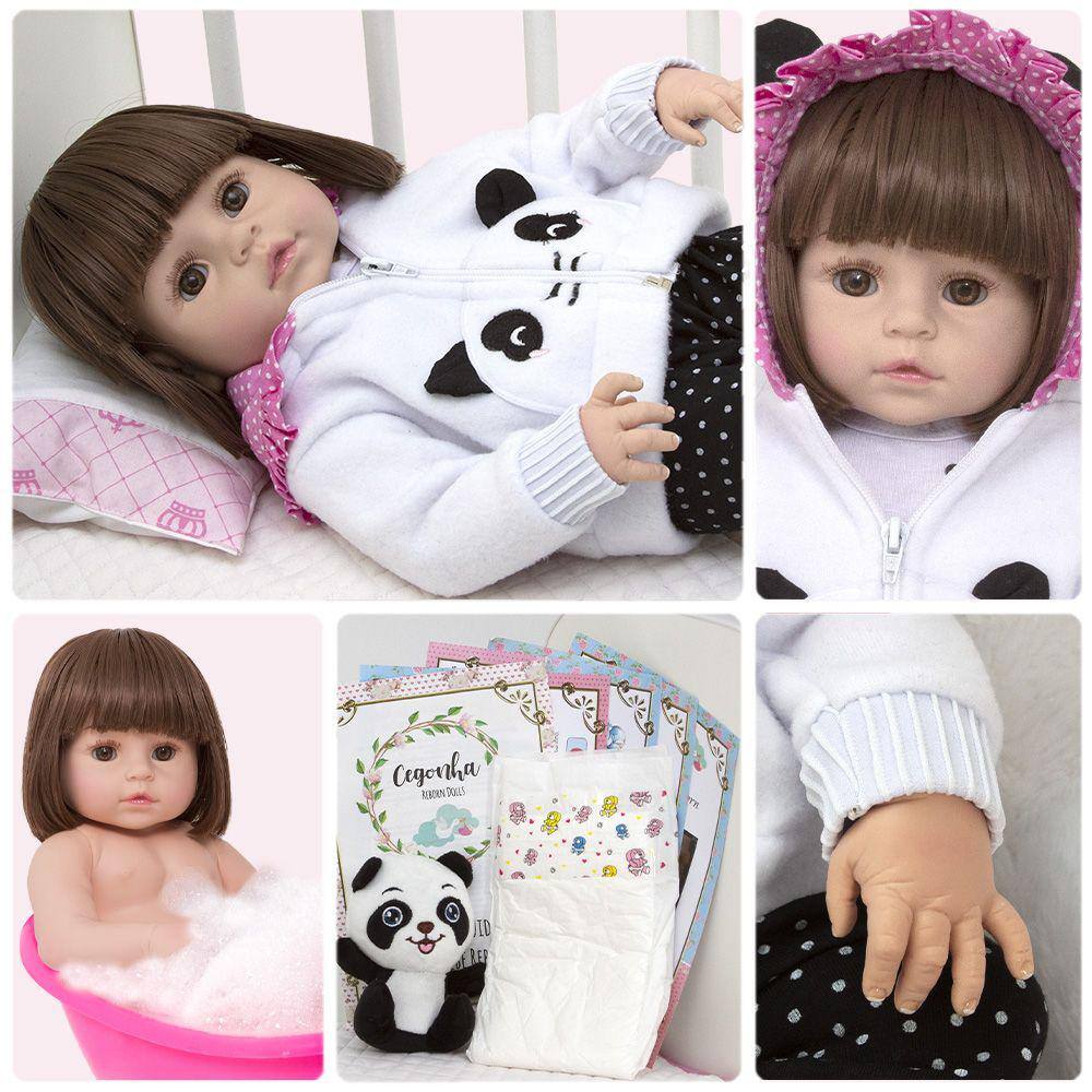 Boneca realista tipo bebe reborn yasmin 1172 sid nyl