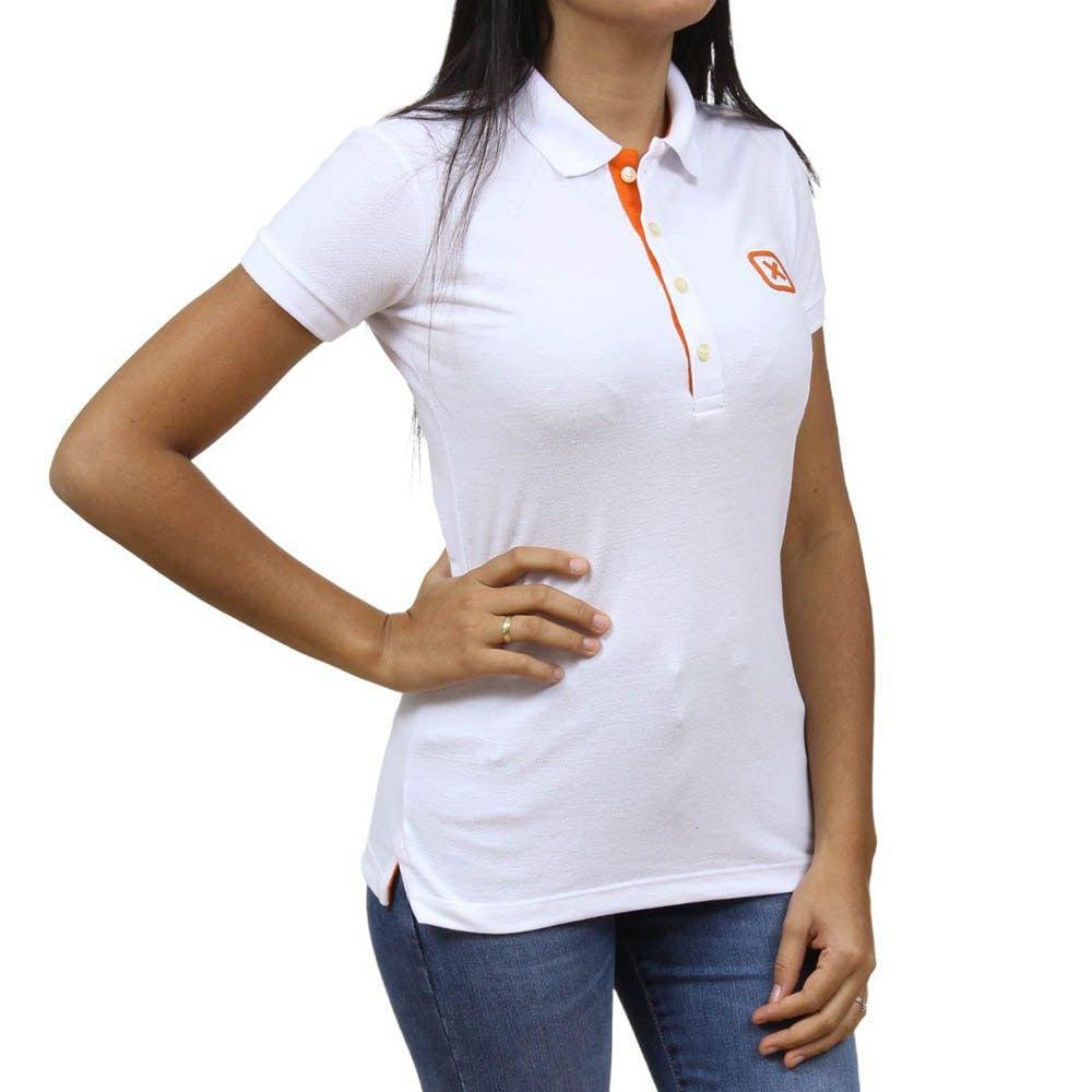 Camisa Feminina Gola Polo Branca TXC 33821