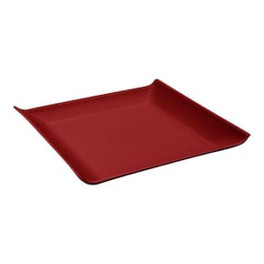 Prato Quadrado Casual Grande Cozy 20,6 X 20,6 X 2,6 Cm Vermelho Bold Coza