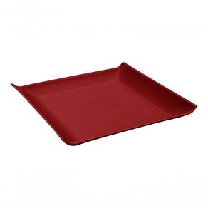 Prato Quadrado Casual Pequeno Cozy 16 X 16 X 2,5 Cm Vermelho Bold Coza