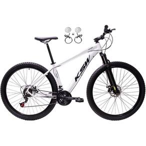 Bicicleta Aro 29 Ksw Xlt 24v Freios Hidráulicos Garfo Suspensão Mtb - Branco